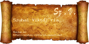 Szuhai Viktória névjegykártya